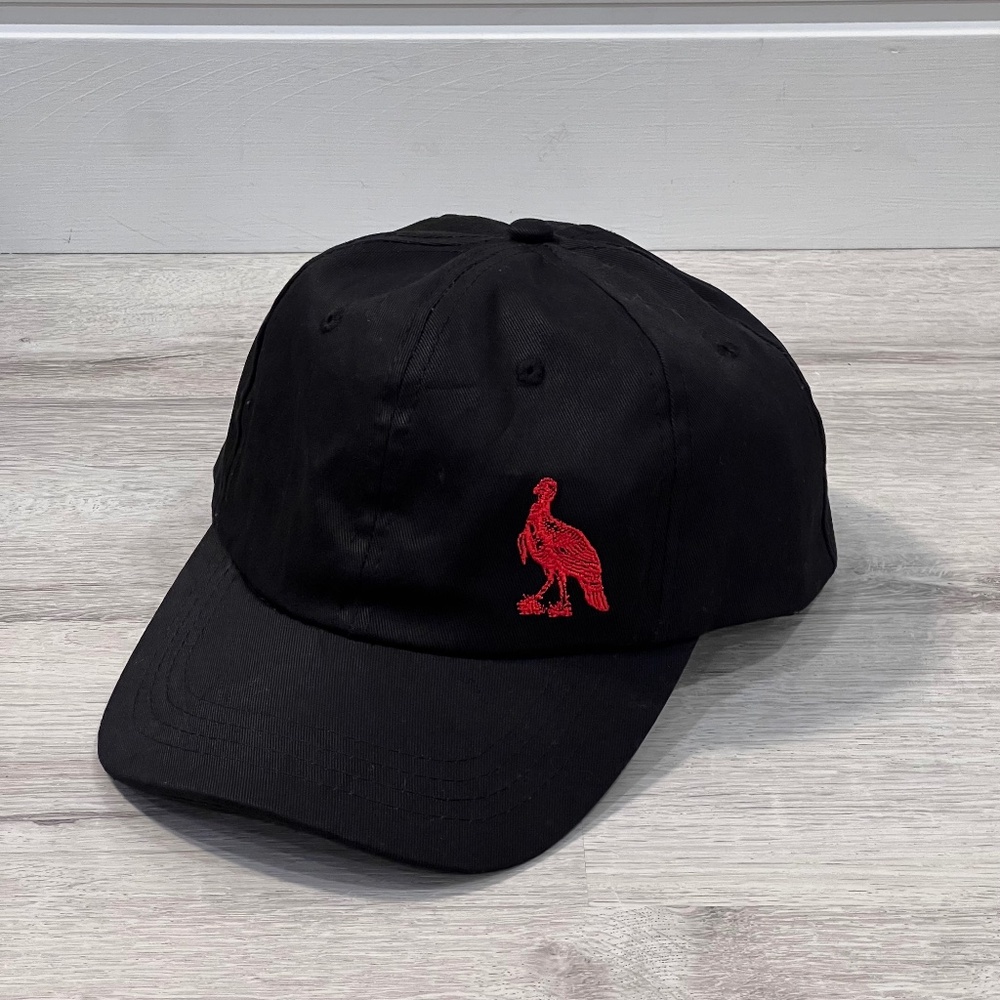 Wild Turkey Hat Adjustable Strapback Black Embroidered Baseball Cap OS